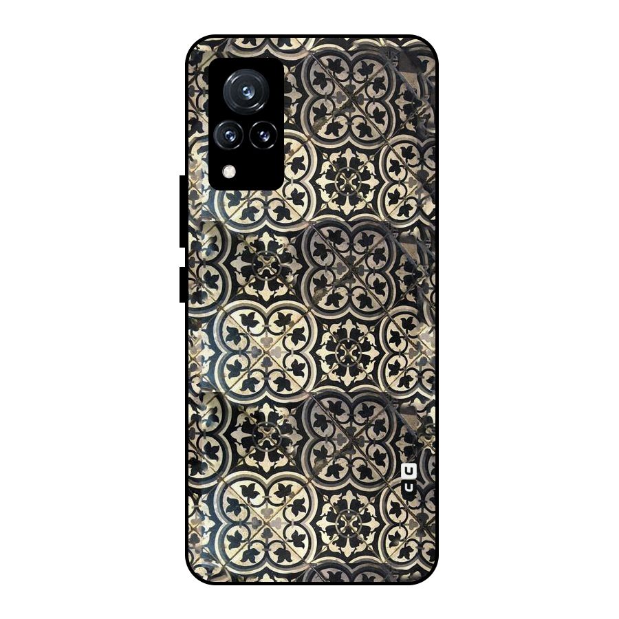 Floral Tile Metal Back Case for Vivo V21 5G