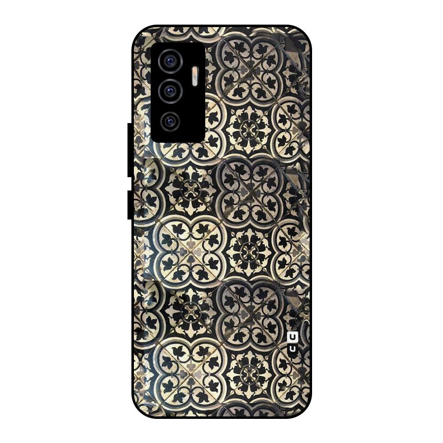 Floral Tile Metal Back Case for Vivo V23e