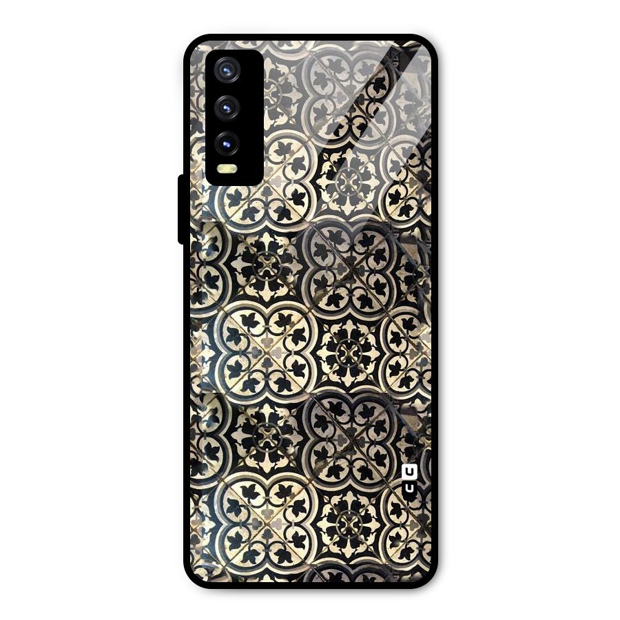 Floral Tile Metal Back Case for Vivo Y20