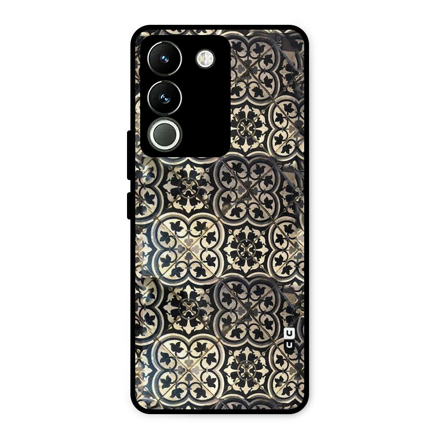 Floral Tile Metal Back Case for Vivo Y200
