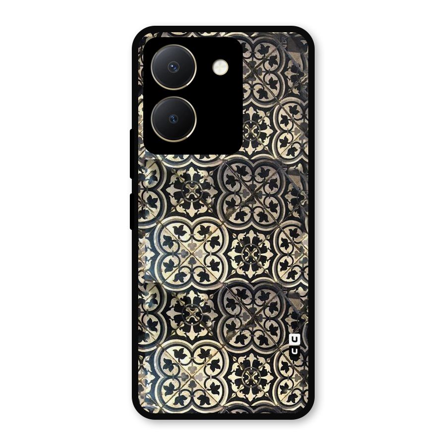 Floral Tile Metal Back Case for Vivo Y36