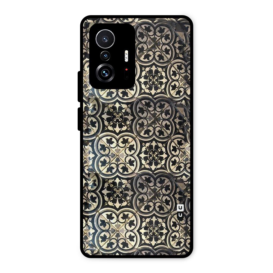 Floral Tile Metal Back Case for Xiaomi 11T Pro