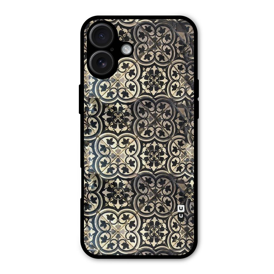 Floral Tile Metal Back Case for iPhone 16 Plus