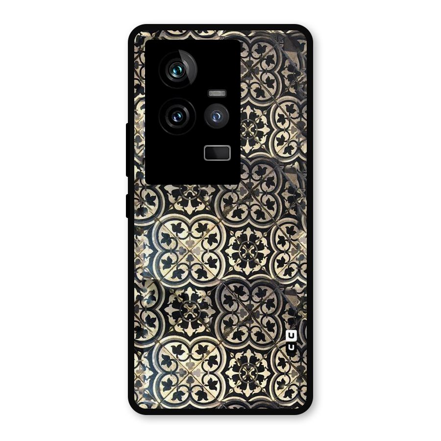 Floral Tile Metal Back Case for iQOO 11 5G