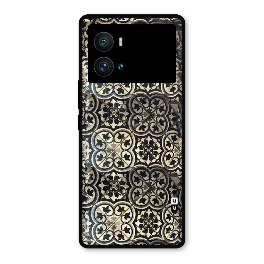Floral Tile Metal Back Case for iQOO 9 Pro