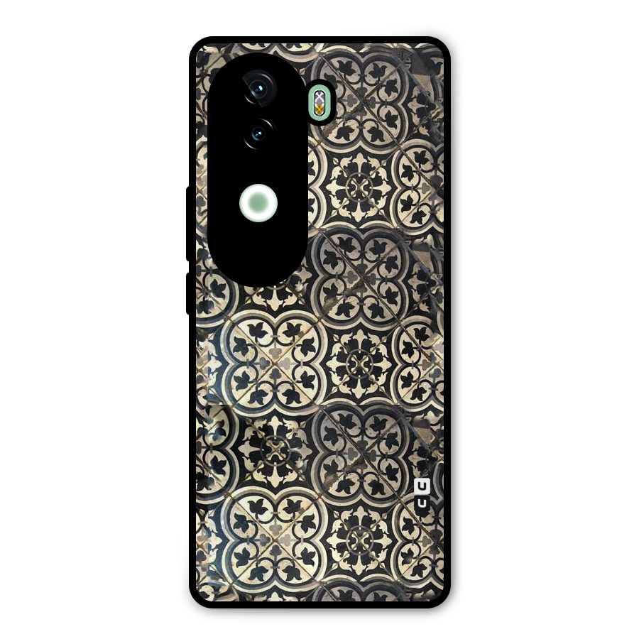 Floral Tile Metal Back Case for iQOO Z9s
