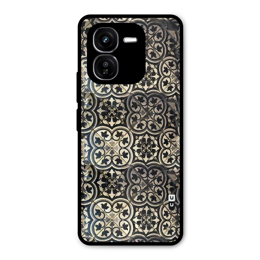 Floral Tile Metal Back Case for iQOO Z9x