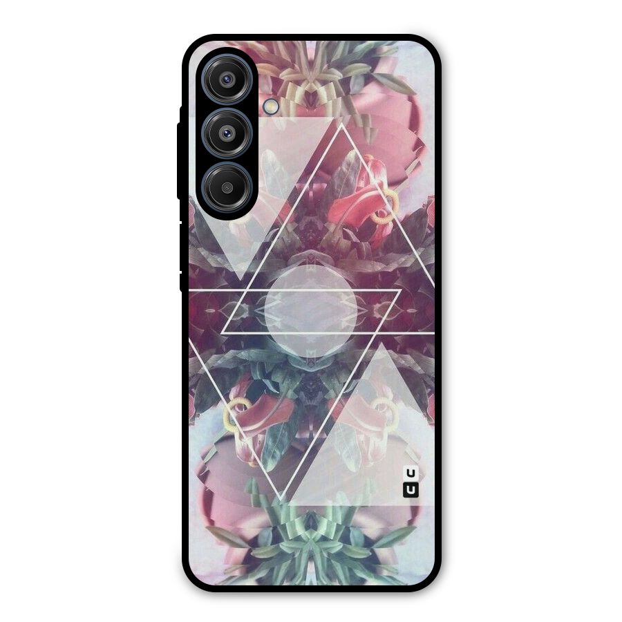 Floral Triangle Metal Back Case for Galaxy A16 5G