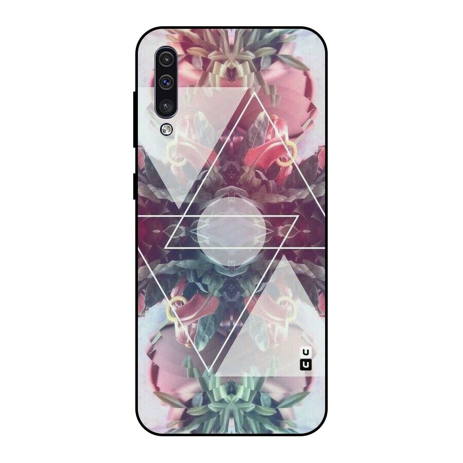Floral Triangle Metal Back Case for Galaxy A30s