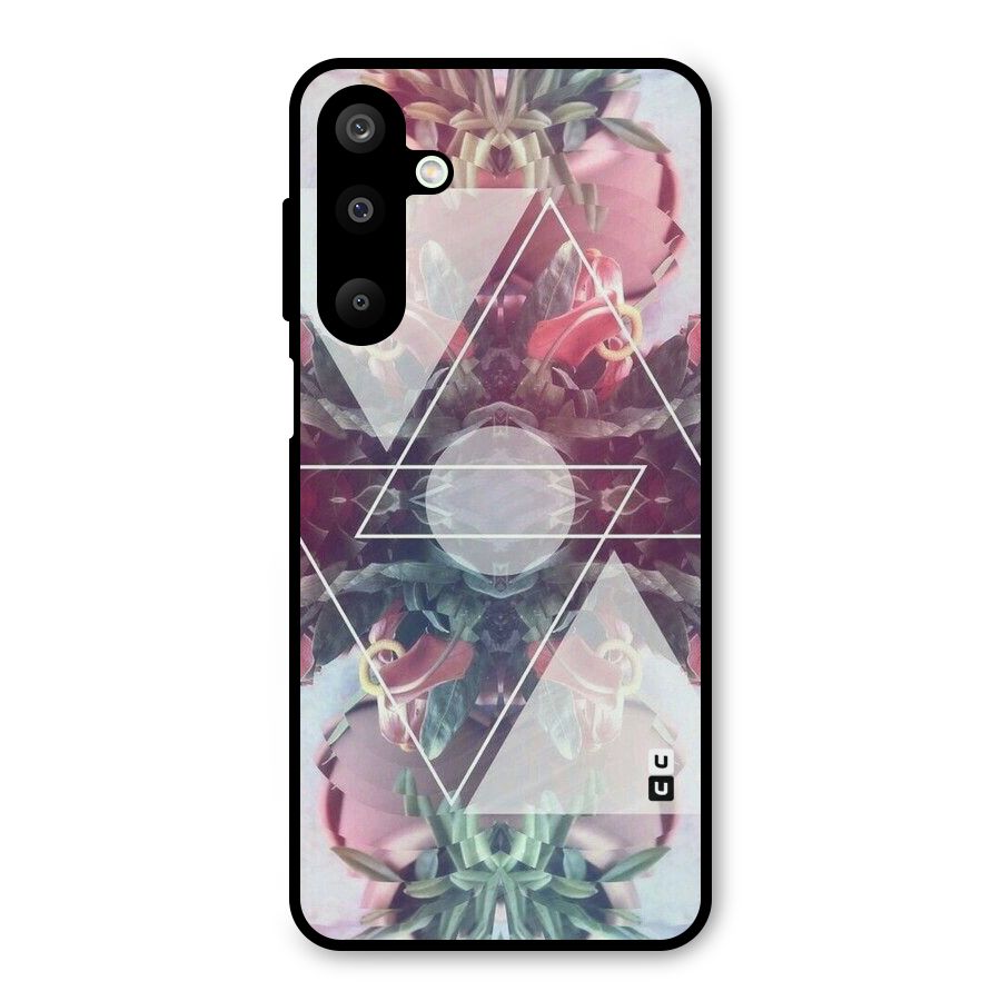 Floral Triangle Metal Back Case for Galaxy M16