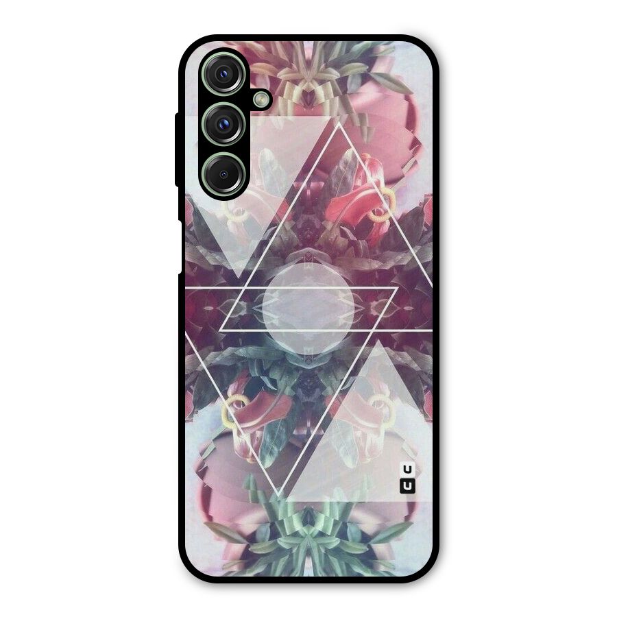 Floral Triangle Metal Back Case for Galaxy M34