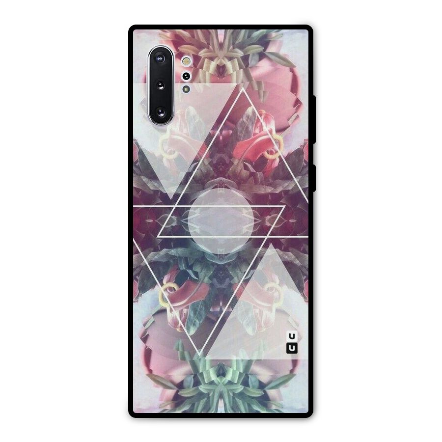 Floral Triangle Metal Back Case for Galaxy Note 10 Plus