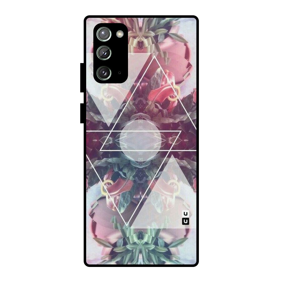 Floral Triangle Metal Back Case for Galaxy Note 20