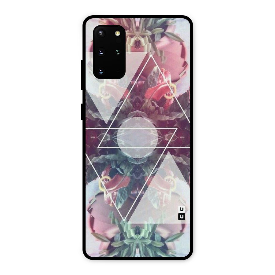 Floral Triangle Metal Back Case for Galaxy S20 Plus