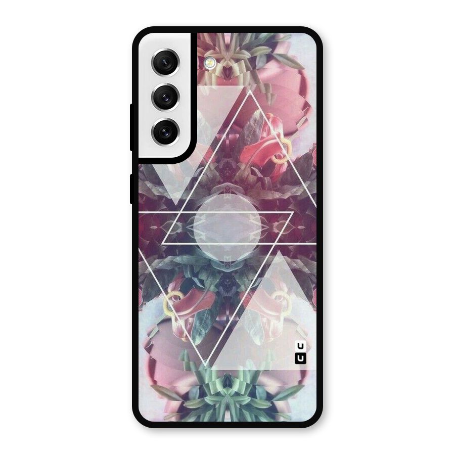 Floral Triangle Metal Back Case for Galaxy S21 FE 5G