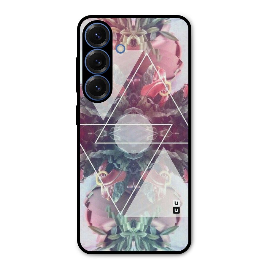 Floral Triangle Metal Back Case for Galaxy S25