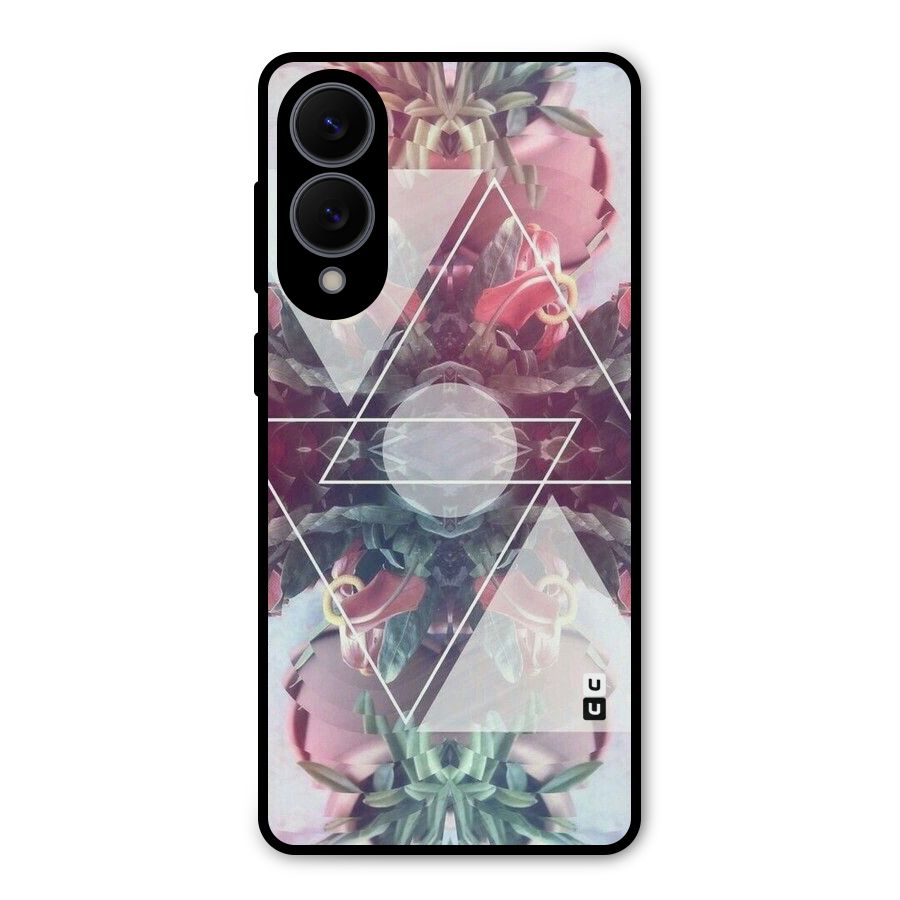 Floral Triangle Metal Back Case for Galaxy S25 Edge