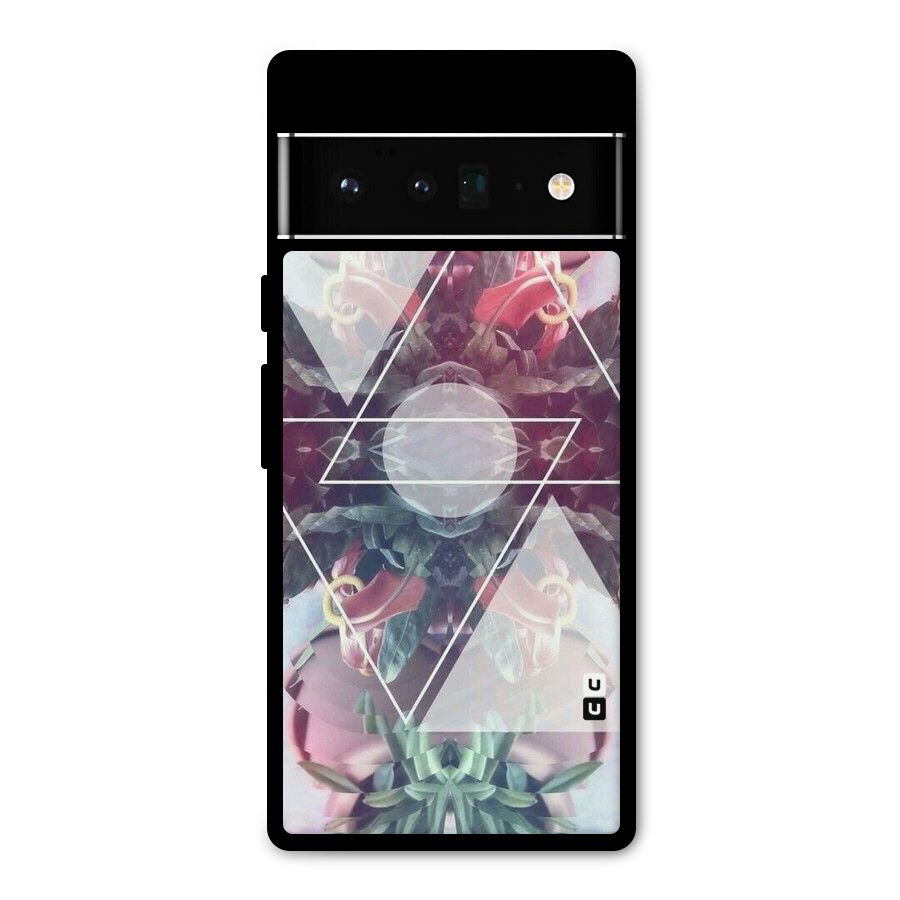 Floral Triangle Metal Back Case for Google Pixel 6 Pro