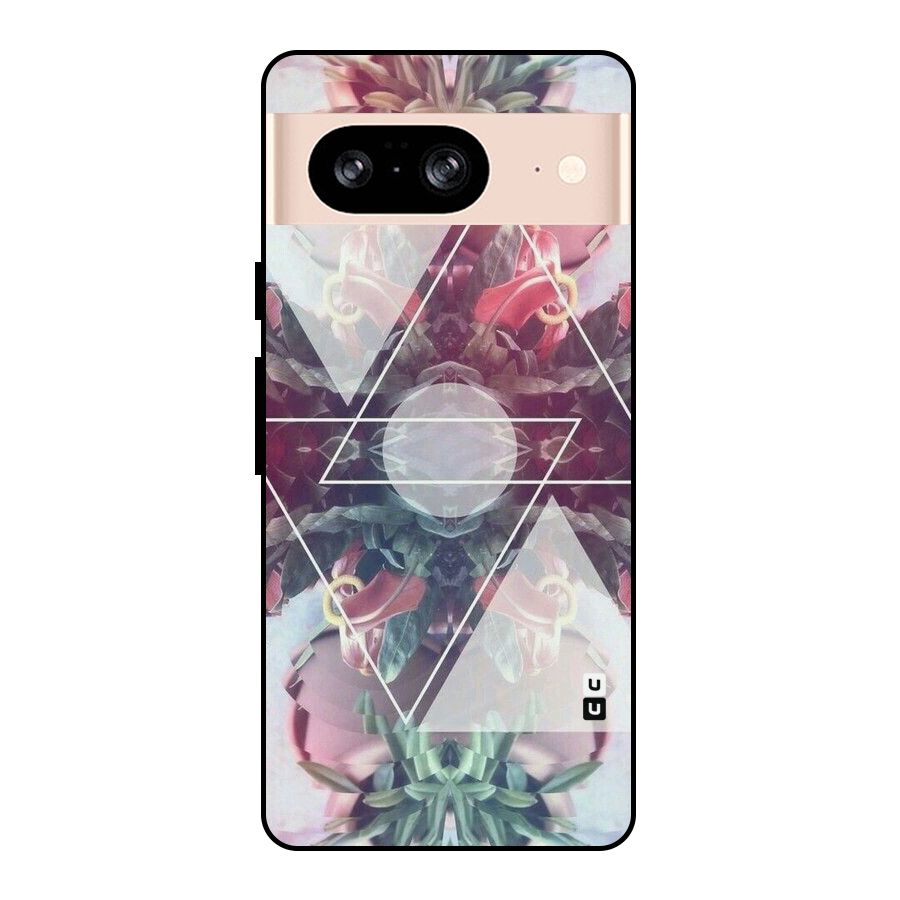 Floral Triangle Metal Back Case for Google Pixel 8