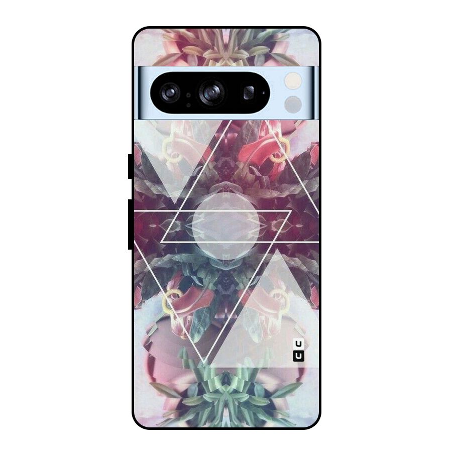 Floral Triangle Metal Back Case for Google Pixel 8 Pro