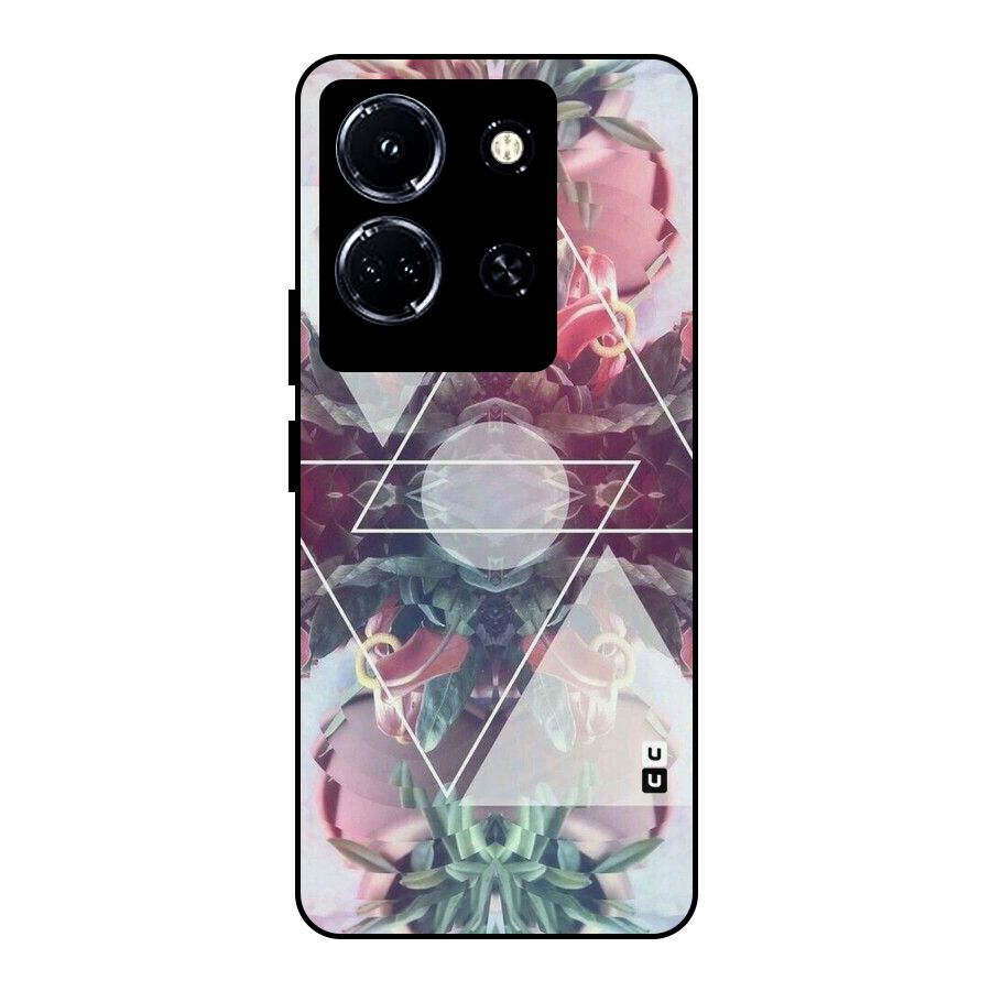 Floral Triangle Metal Back Case for Infinix Note 30 5G