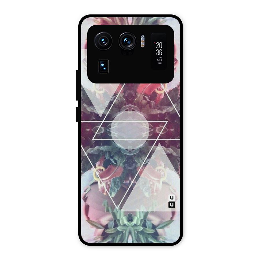 Floral Triangle Metal Back Case for Mi 11 Ultra