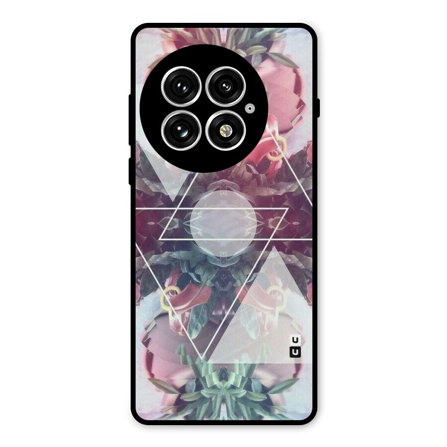 Floral Triangle Metal Back Case for OnePlus 13