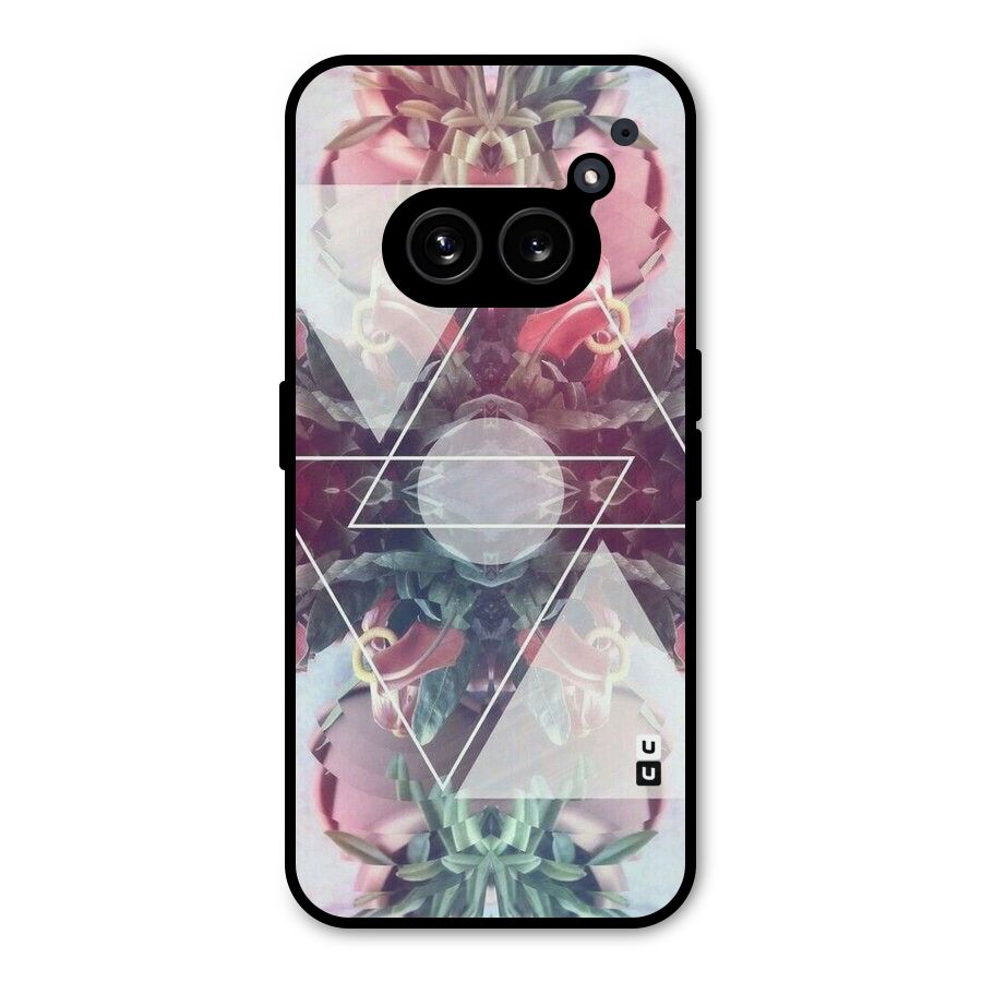 Floral Triangle Metal Back Case for Nothing Phone 2a