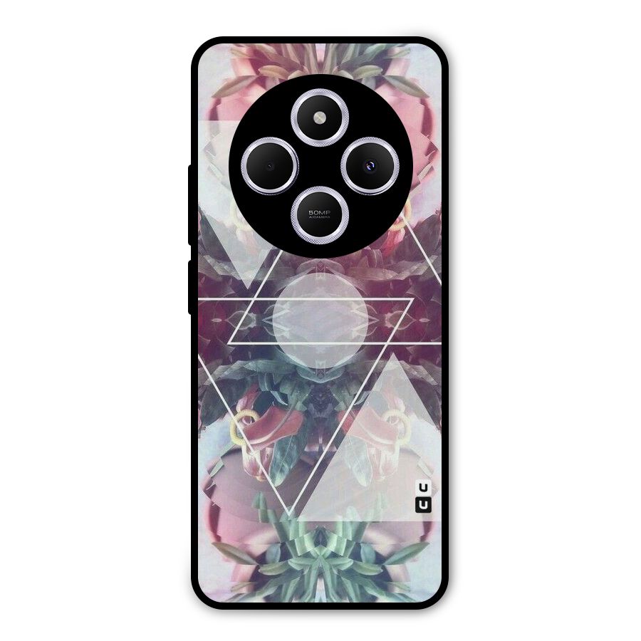 Floral Triangle Metal Back Case for Poco C75 5G