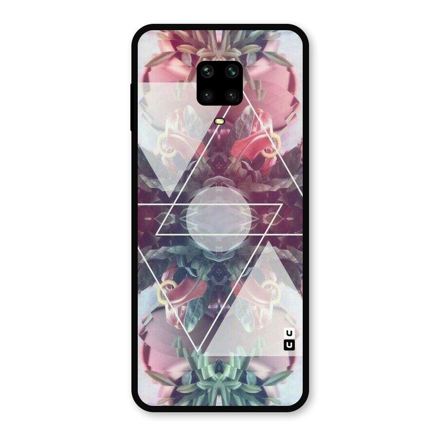 Floral Triangle Metal Back Case for Poco M2