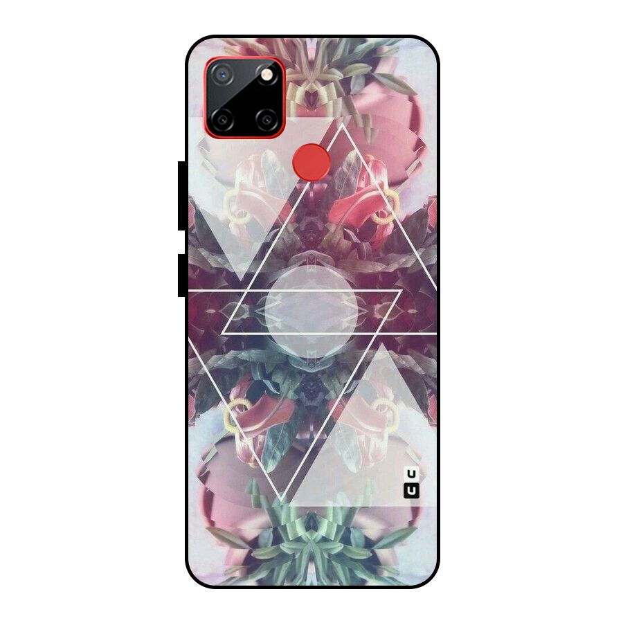 Floral Triangle Metal Back Case for Realme C12
