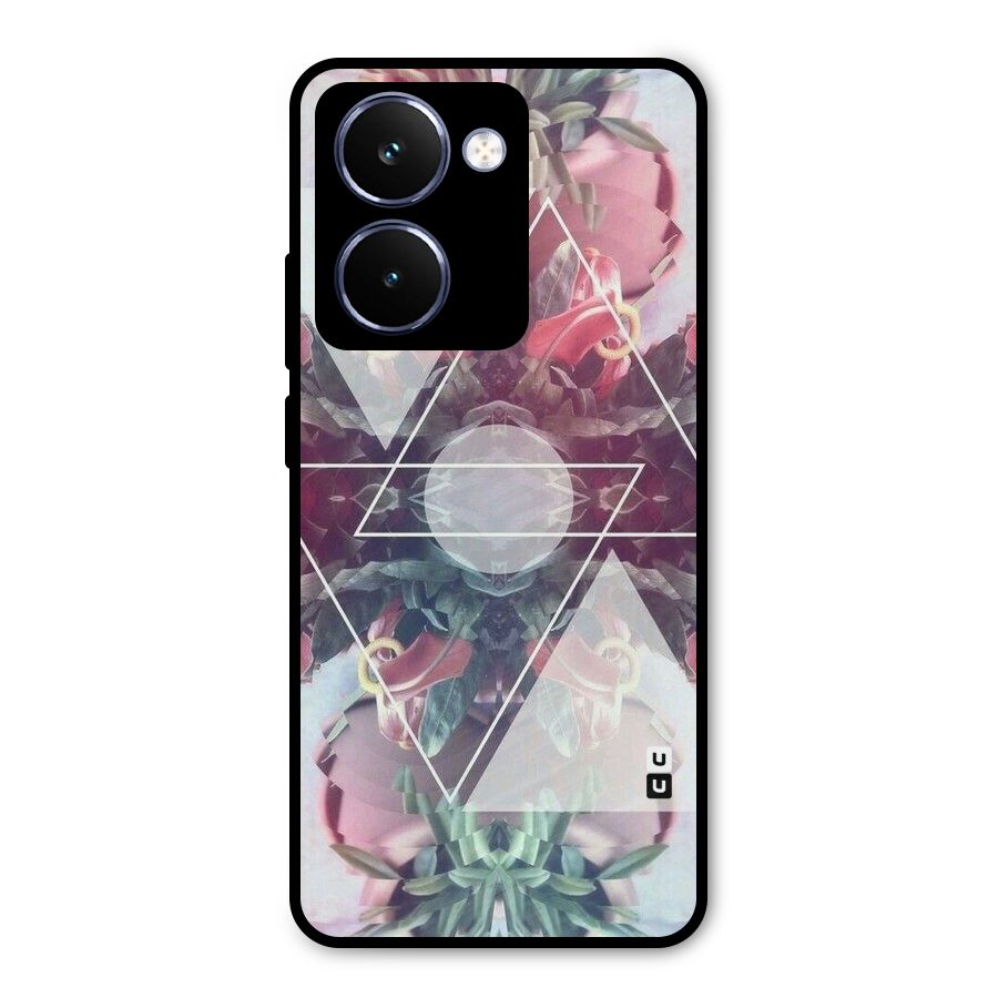 Floral Triangle Metal Back Case for Realme P3 Ultra