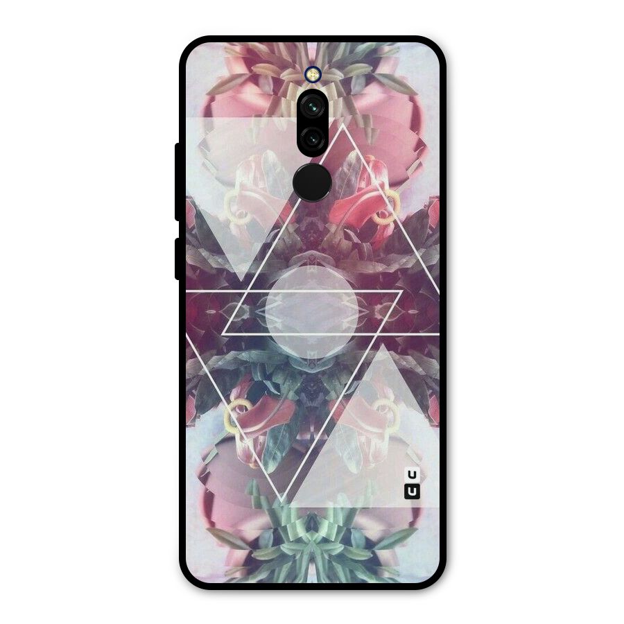Floral Triangle Metal Back Case for Redmi 8