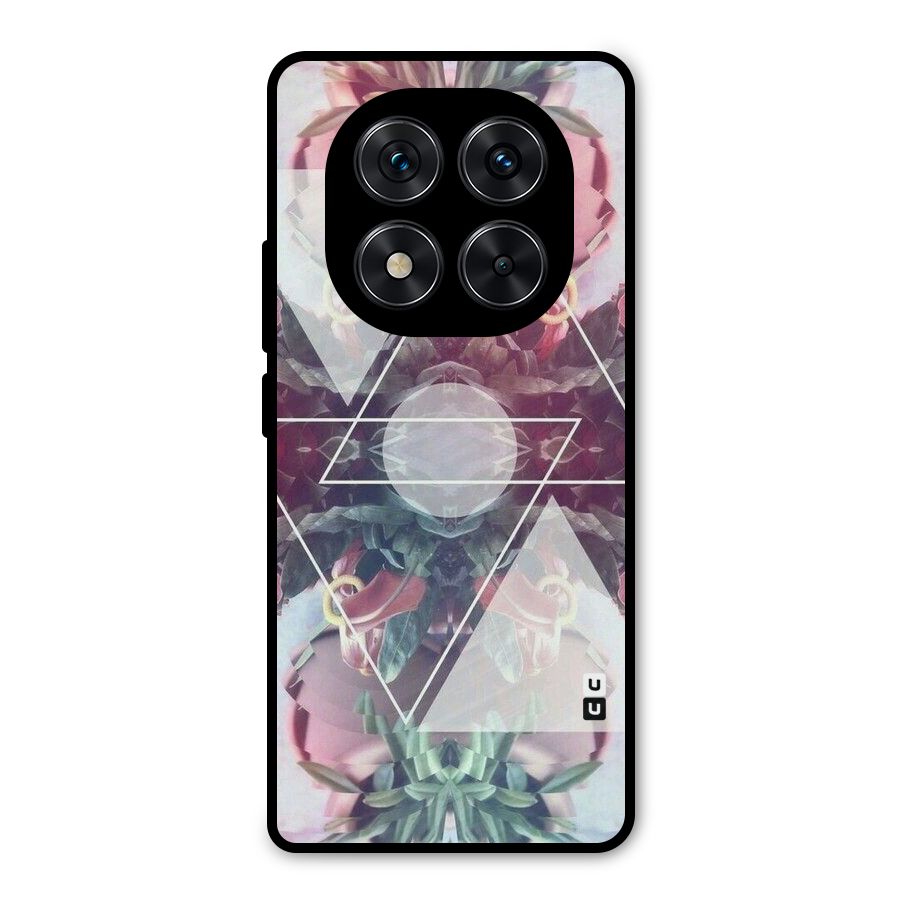 Floral Triangle Metal Back Case for Redmi Note 14 Pro 5G