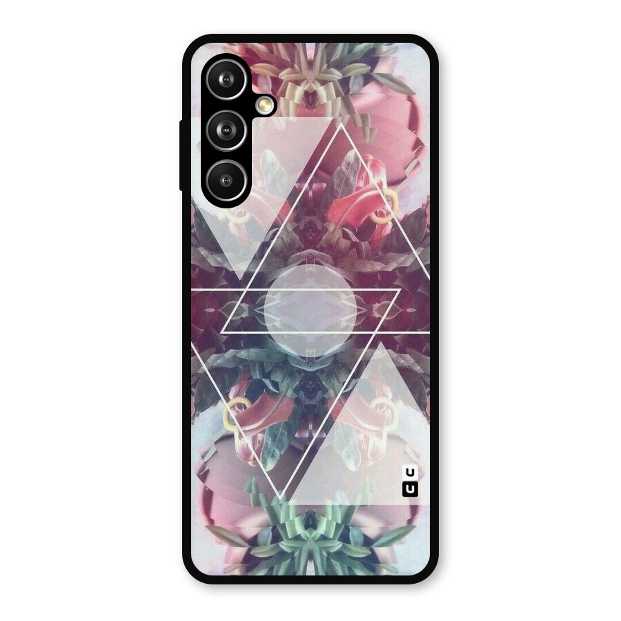 Floral Triangle Metal Back Case for Samsung Galaxy M54