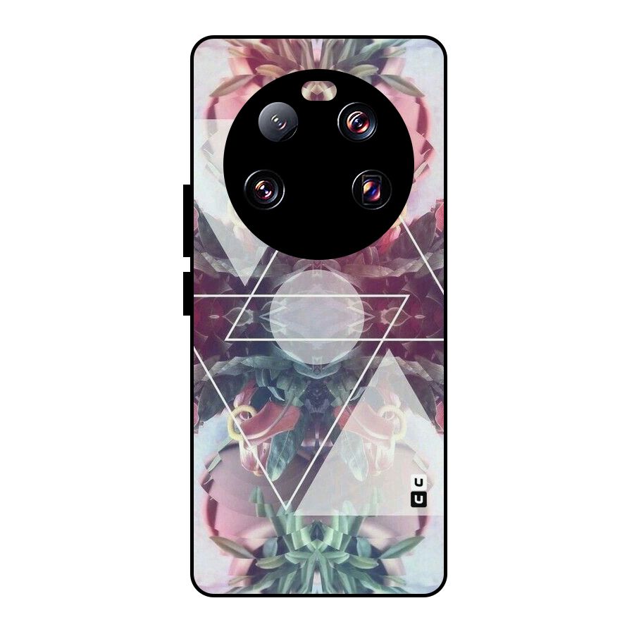 Floral Triangle Metal Back Case for Xiaomi 13 Ultra