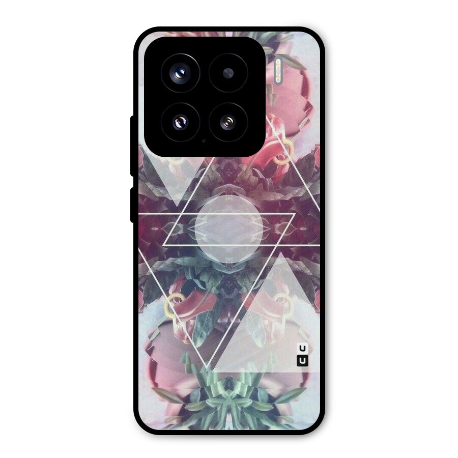 Floral Triangle Metal Back Case for Xiaomi 15