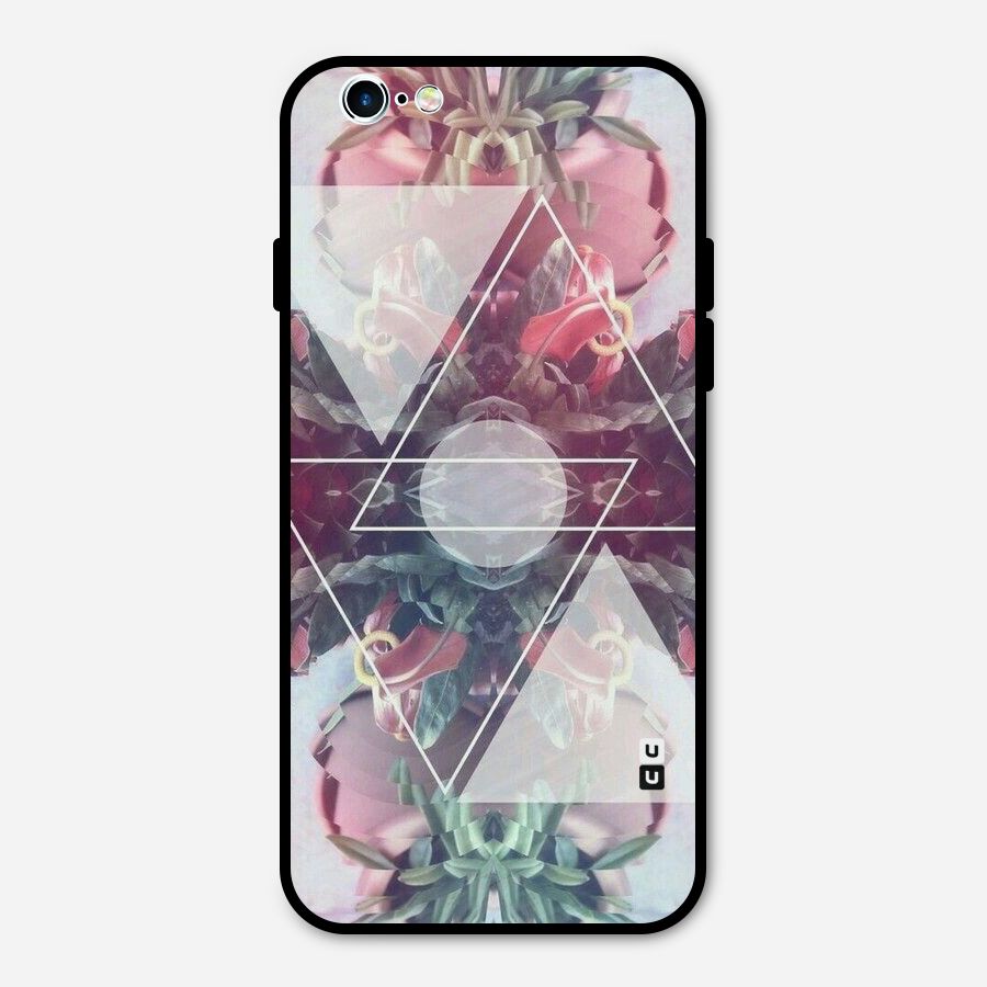 Floral Triangle Metal Back Case for iPhone 6 6s