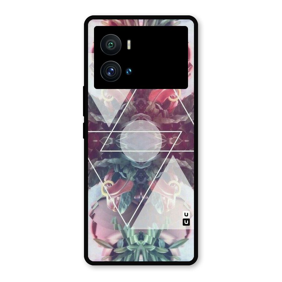 Floral Triangle Metal Back Case for iQOO 9 Pro