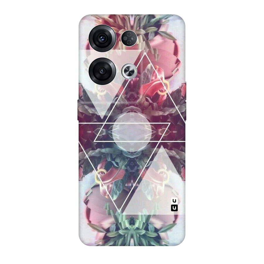Floral Triangle Original Polycarbonate Back Case for Oppo Reno8 Pro 5G