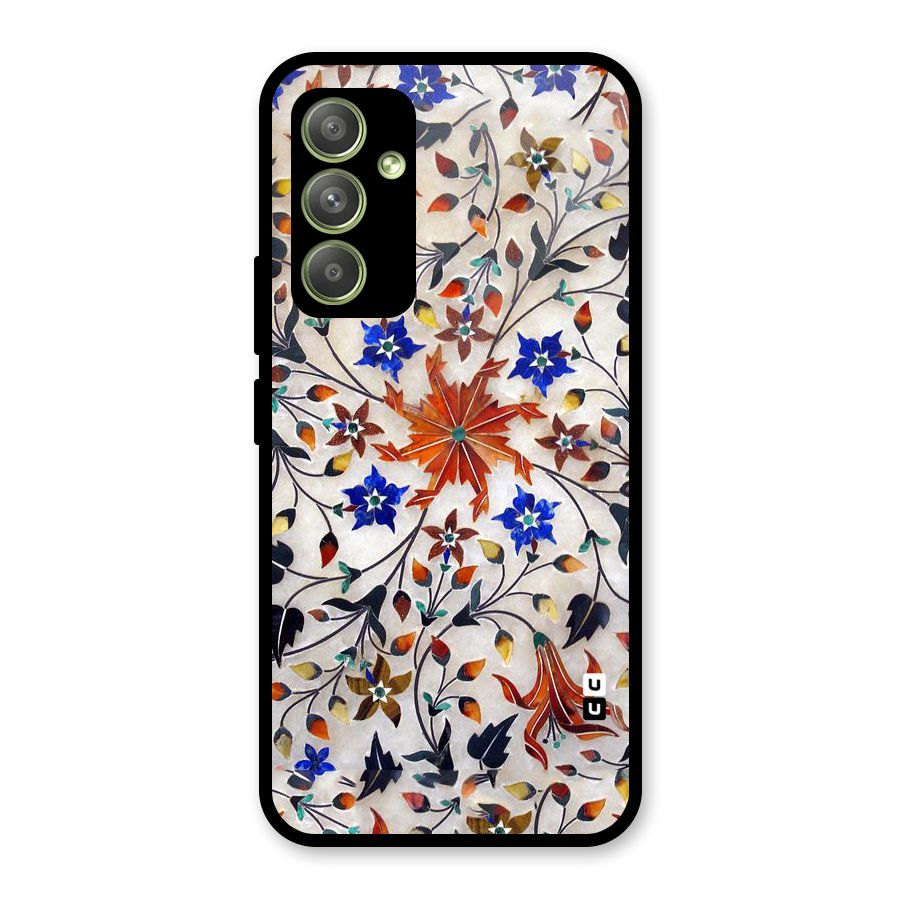 Floral Vintage Bloom Glass Back Case for Galaxy A54