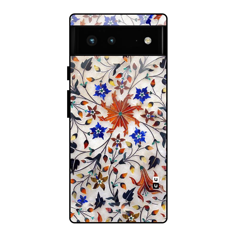 Floral Vintage Bloom Glass Back Case for Google Pixel 6