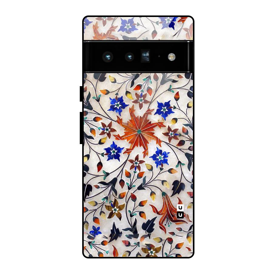 Floral Vintage Bloom Glass Back Case for Google Pixel 6 Pro