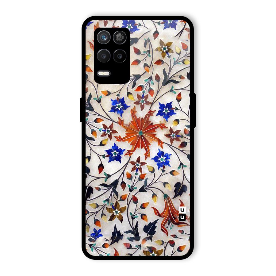 Floral Vintage Bloom Glass Back Case for Realme 8s 5G