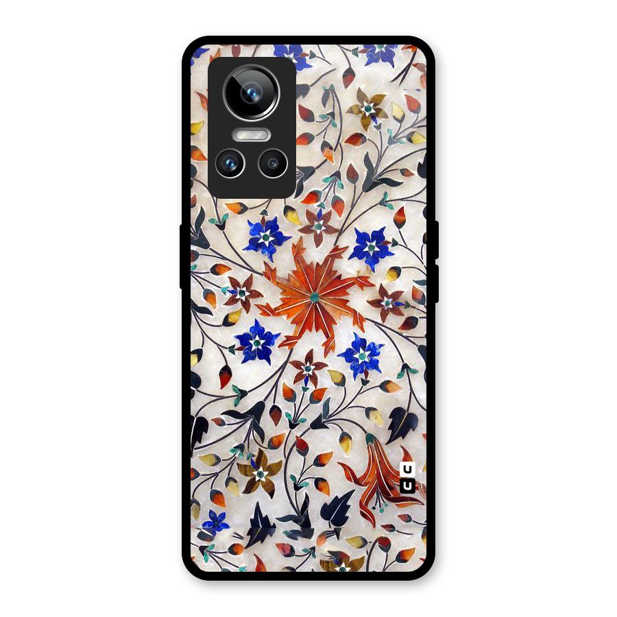 Floral Vintage Bloom Glass Back Case for Realme GT Neo 3