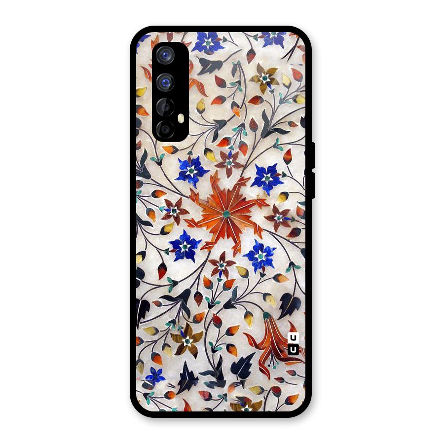 Floral Vintage Bloom Glass Back Case for Realme Narzo 20 Pro