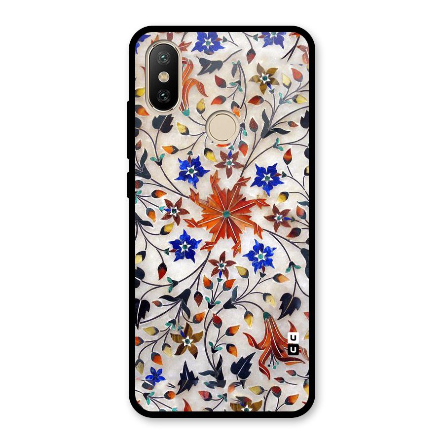 Floral Vintage Bloom Glass Back Case for Redmi A2