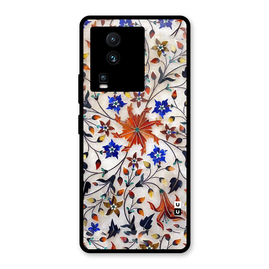 Floral Vintage Bloom Glass Back Case for Vivo iQOO Neo 7 Pro