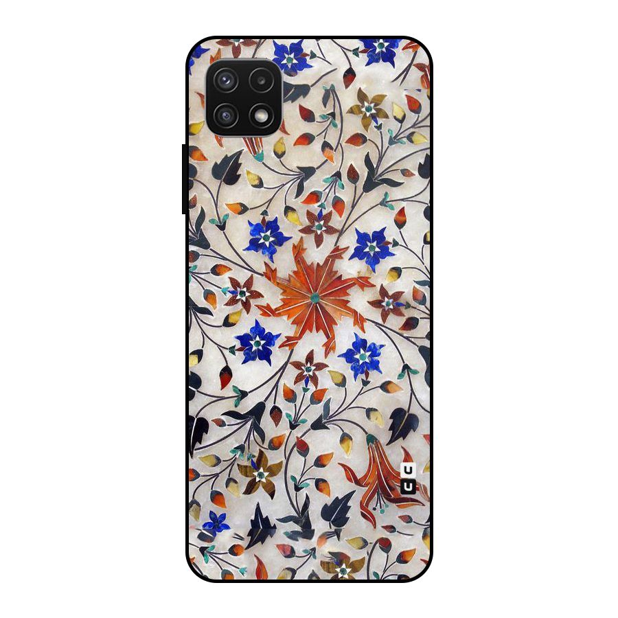 Floral Vintage Bloom Metal Back Case for Galaxy A22 5G