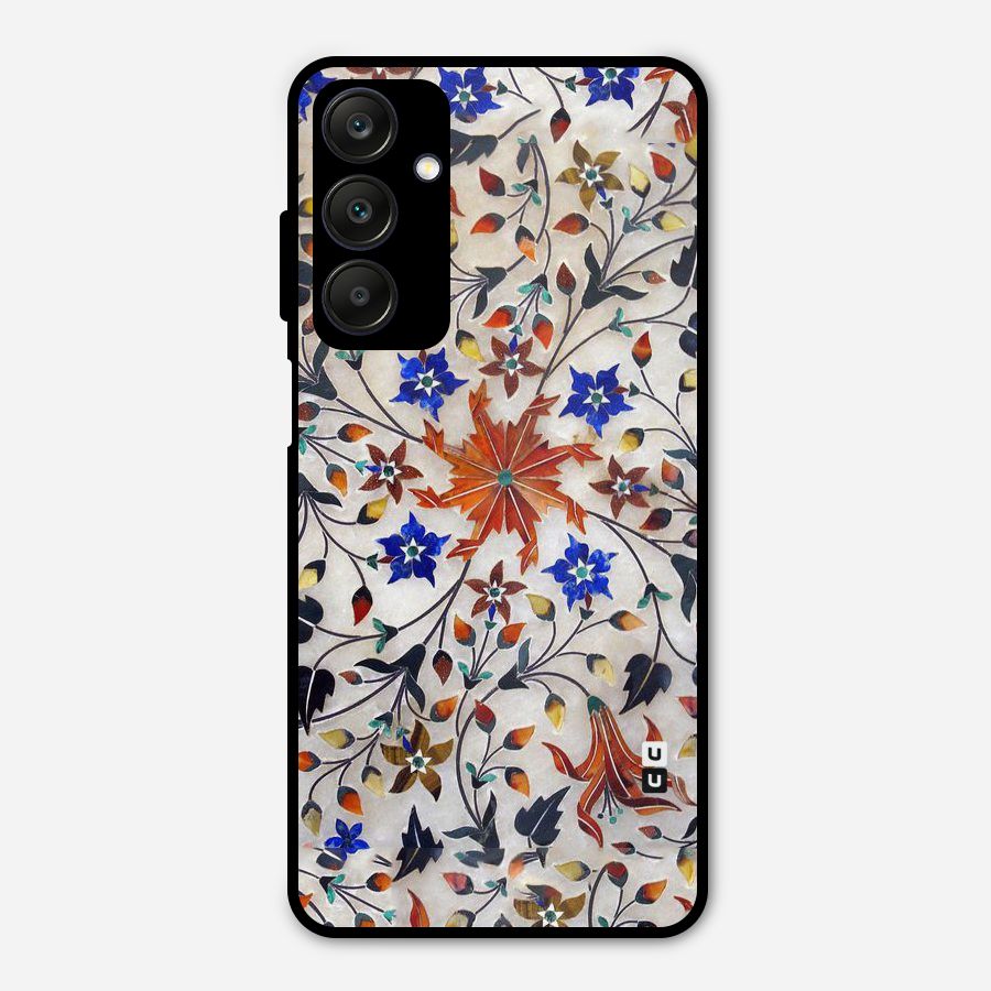 Floral Vintage Bloom Metal Back Case for Galaxy A25 5G